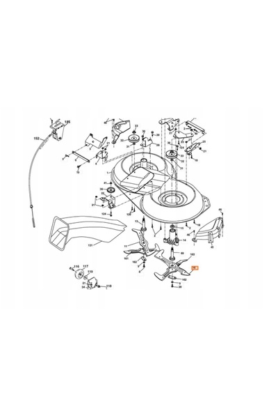 NO BRAND Husqvarna Cth Partner 46,2cm Cuțit dreapta pentru tractor 532186386 ...