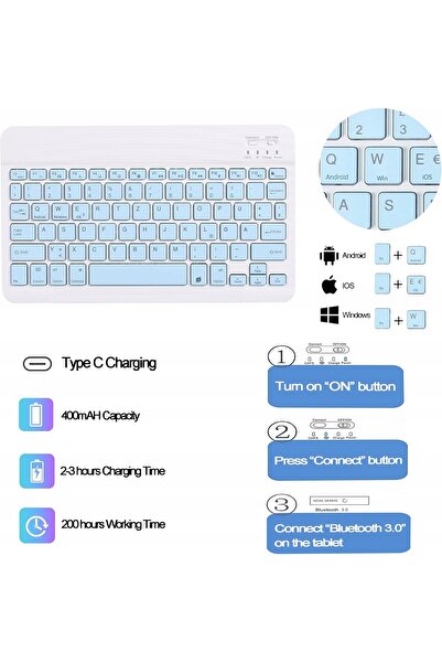 NO BRAND Husă cu tastatură Bluetooth Jeloyutek pentru Xiaomi Pad 6 / 6 Pro 11...