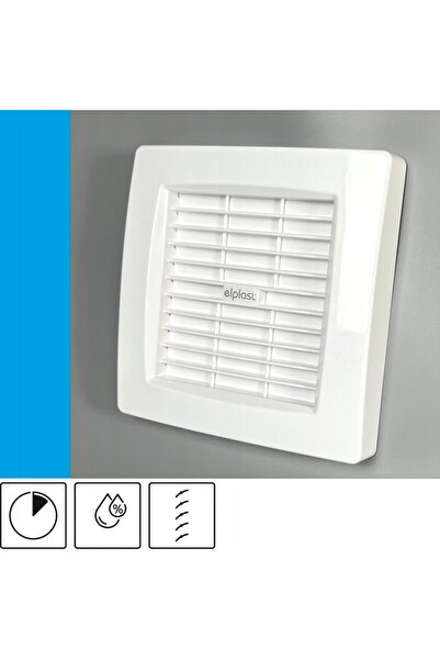 NO BRAND Ventilator de perete cu temporizator, higrostat, auto-reglare, Elpla...