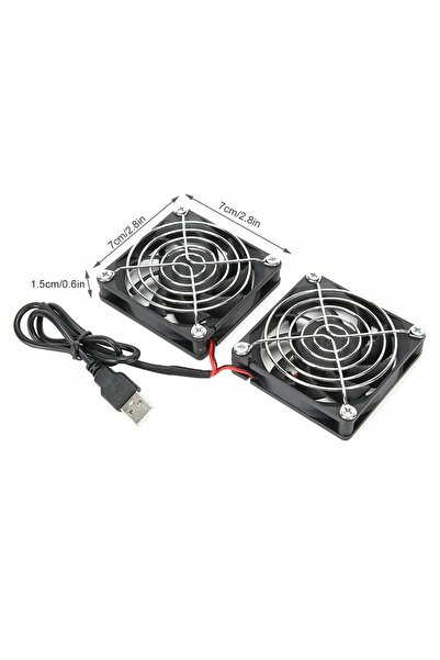 NO BRAND Ventilator de răcire dual USB 5V pentru router