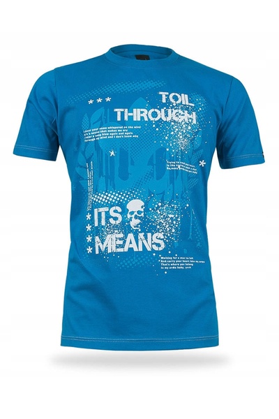NO BRAND Tricou bărbătesc cu craniu 3XL Albastru