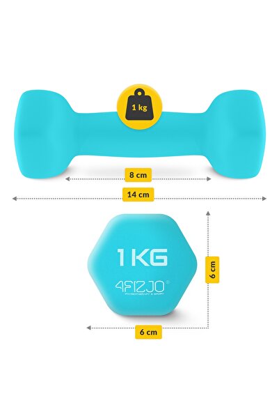 NO BRAND Set de gantere pentru exerciții, greutăți gantere + suport 4Fizjo 12 kg