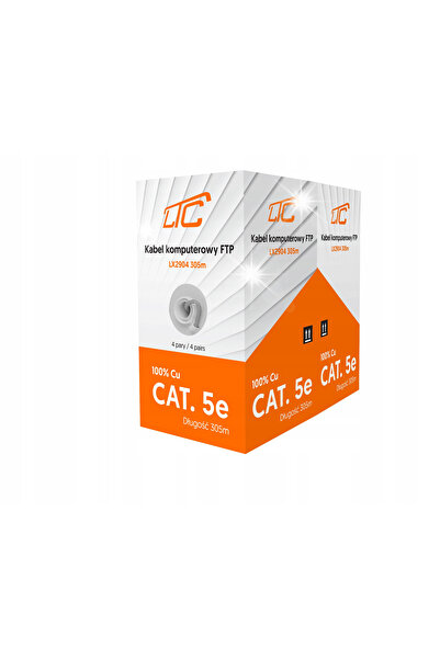 LTCHE Cablu de rețea FTP ecranat RJ45 pereche torsadată Cat 5E 100% cupru 305m