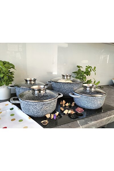 NO BRAND Set de oale 18/20/22/24/26/28cm Oale din piatră Oale din granit Zilner