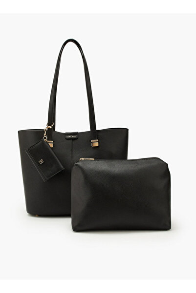 Flora Bella by Shoexpress Textured Tote Bag with Pouch and Card Holder