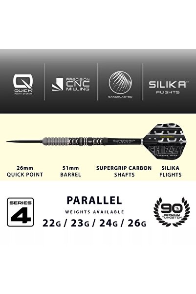 NO BRAND Harrows Dave Chizzy Chisnall S4 Qp 90% Tungsten 23g Fluturași de săg...