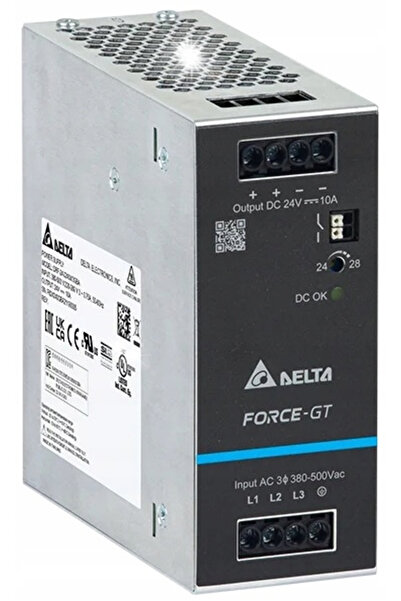 NO BRAND Sursă de alimentare pe șină DIN 240W 10A 24V Releu 3F Trifazat Delta