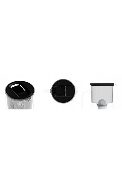 NO BRAND Wessper D2 Borosilicate 3L Carafă cu filtru din sticlă neagră + 4 fi...