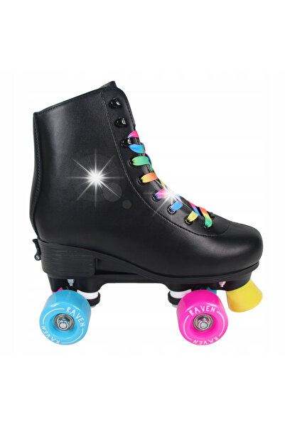 NO BRAND Patine cu rotile clasice reglabile Raven Iris Negru 31-34