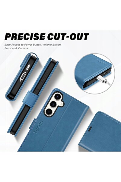 NO BRAND Husă portofel din piele Tucch pentru Samsung Galaxy S25 / S24 RFID a...