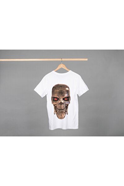 Noname Tricou Unisex Bumbac Premium Casual " Robot head " Inscriptie