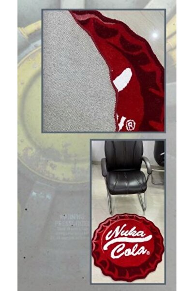 NO BRAND Covor rotund Fallout "Nuka Cap" - 92X92Cm