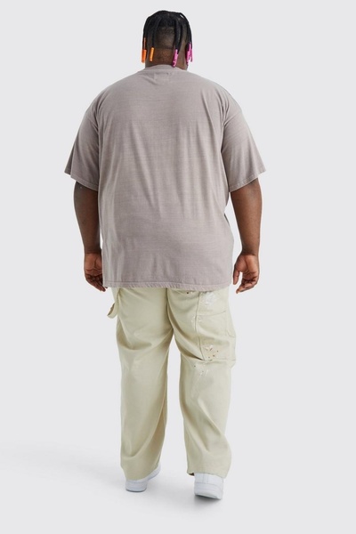 NO BRAND Pantaloni lungi din denim deschis, bej, croială dreaptă, elastici, B...