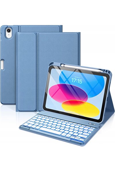 NO BRAND Husă Vobafe cu tastatură LED RGB pentru iPad 11 " A16 Generația 11 1...