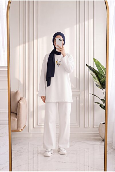 MİHRA STORE Mehşah Floral Patterned Blouse-Ss13137 White