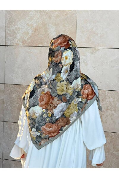 Qalortex Scarf وشاح قطني بنمط غونكا - أخضر كريمي