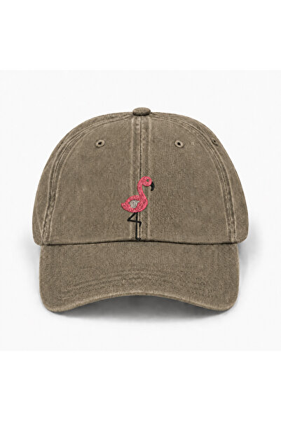 WeavedCo Flamingo Embroidered Unisex Cotton Vintage Washed Adjustable Cap Hat...