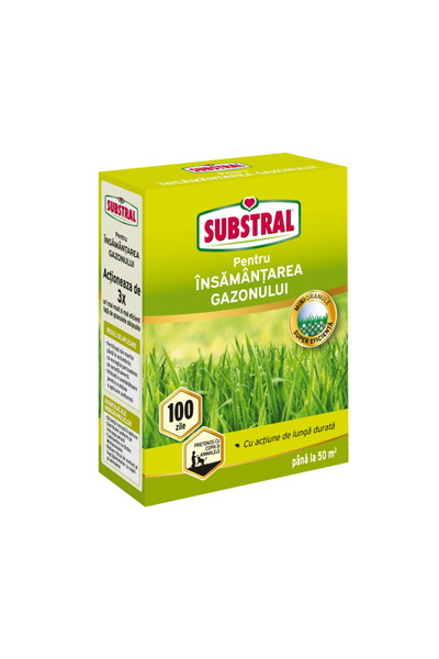 Substral Îngrășământ de gazon de lungă durată 100 de zile pentru semănat gazo...