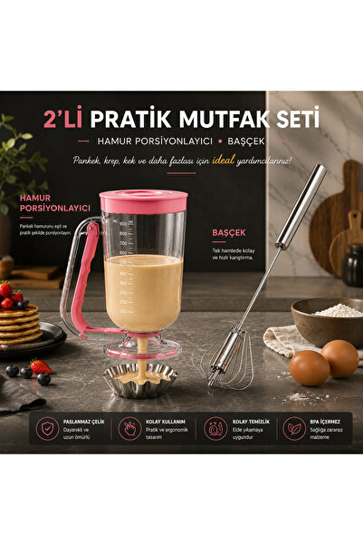 ROYALGROSS 2-Piece Dough Preparation Set |   Dough Portioner + Basçek |   Pan...