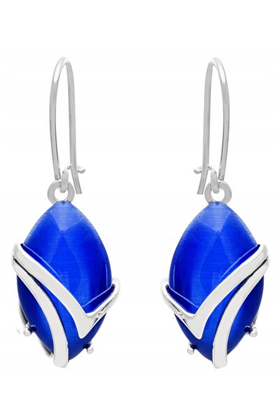 NO BRAND Cercei frumoși din argint sterling cu safir Uleksyt! ! !