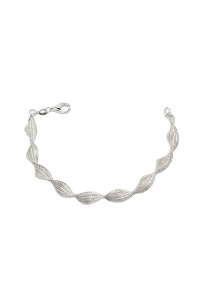 NO BRAND Brățară italiană din argint, ondulată, Italia, 19cm 7mm