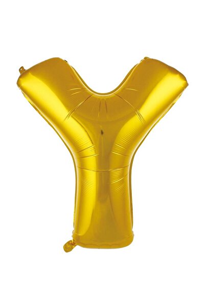 Parti Dükkanı 40 Inch 100 cm Gold Y Letter Foil Balloon Helium Compatible Bir...