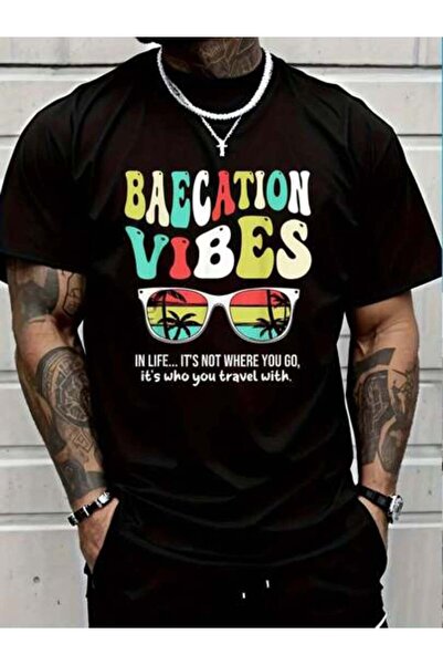 799 100% Cotton Couples Trip Matching Summer Vacation Baecation Mode-Vibes T-...