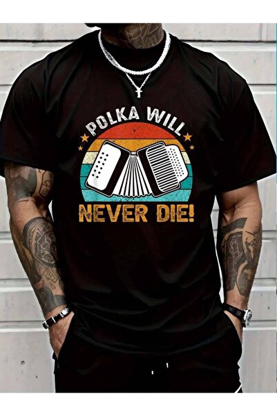 799 100% Cotton Accordionist - Polka Will Never Die Accordion Shirt For Men T...