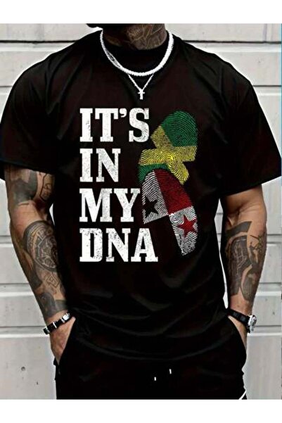 799 100% Cotton Jamaica & Panama It's In My DNA Jamaican T-Shirt Casual Short...