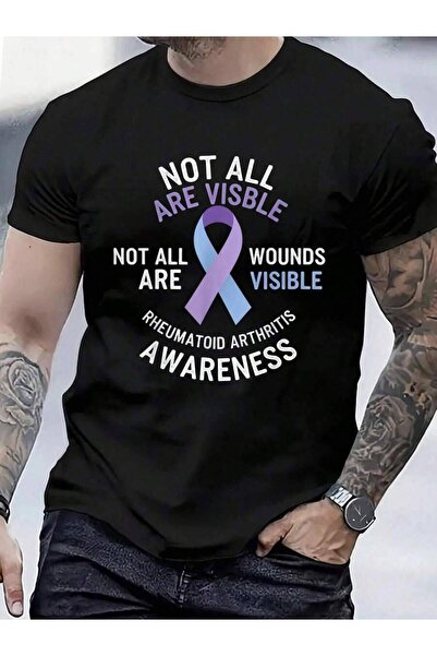 799 100% Cotton Not All Wounds Are Visible Arthritis Awareness Design T-Shirt...