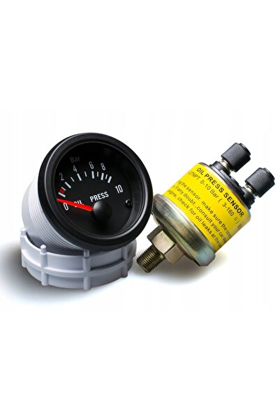 NO BRAND Manometru universal de presiune ulei motor, 52mm, 1/8 " NPT, cu cadran
