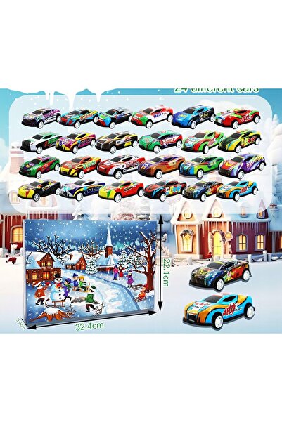 NO BRAND Calendar de Advent Mare 2025 cu Mașini pentru Copii, Cadou pentru Bă...
