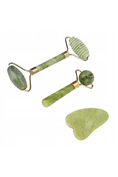 NO BRAND Rolă de masaj, rolă facială, Gua Sha din jad