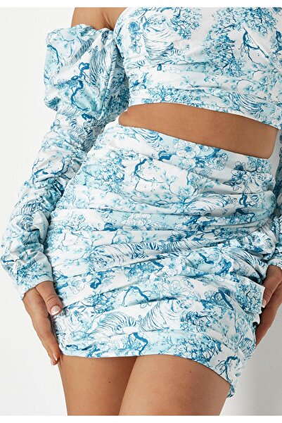NO BRAND R60F014 Fustă cu volane Missguided 34