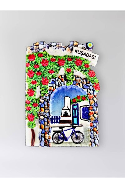 Mundy KUŞADASI Polyester Kabartmalı Magnet 5,5 x 7 cm Dekoratif Hediyelik Buz...