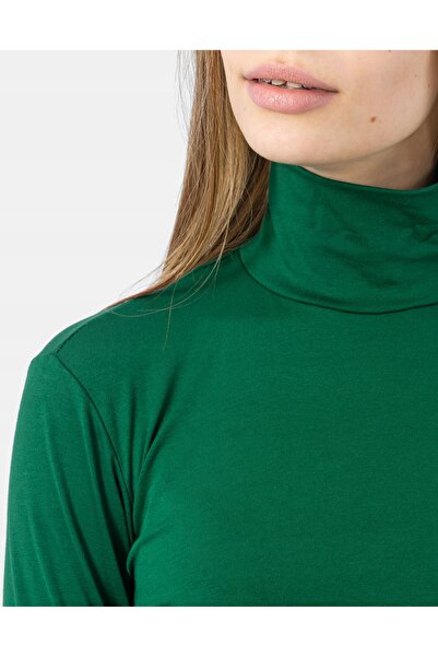 NO BRAND Pulover elegant slim de damă, cu guler înalt, culoare uni clasică, M...