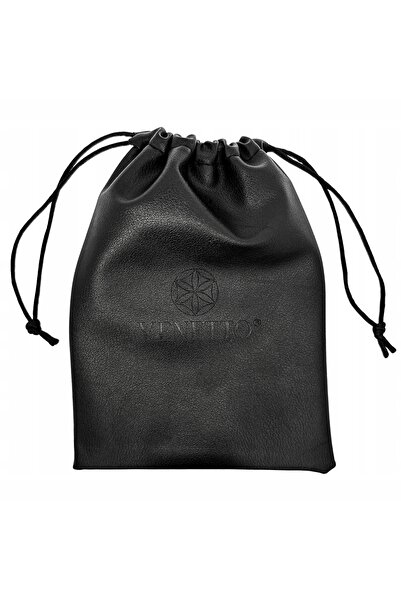 NO BRAND Brățară Venetto din piele și oțel 316L, 19cm