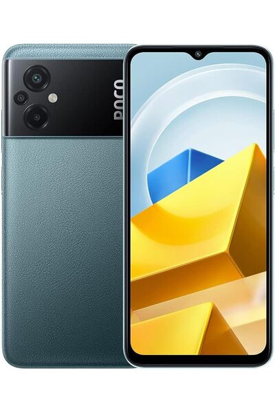 POCO M5 (أخضر، 6 جيجابايت رام، 128 جيجابايت تخزين) - شاشة 6.58 بوصة FHD+ بتقن...