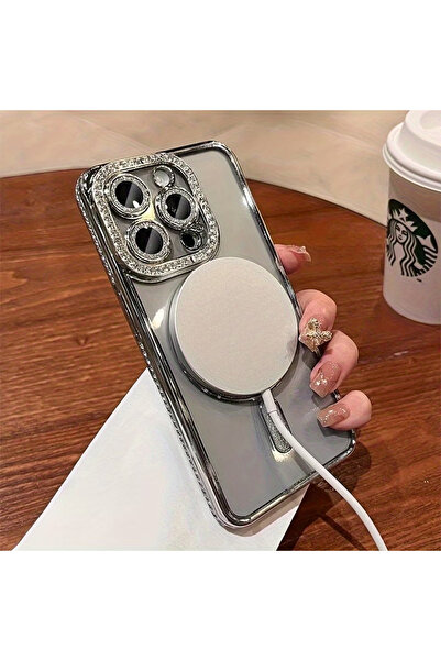 Rivor Xiaomi Redmi Note 15 Pro 5G Uyumlu Kılıf Kamera Korumalı Simli Magsafe Şarj Destekli Şık Tasarım Kapak
