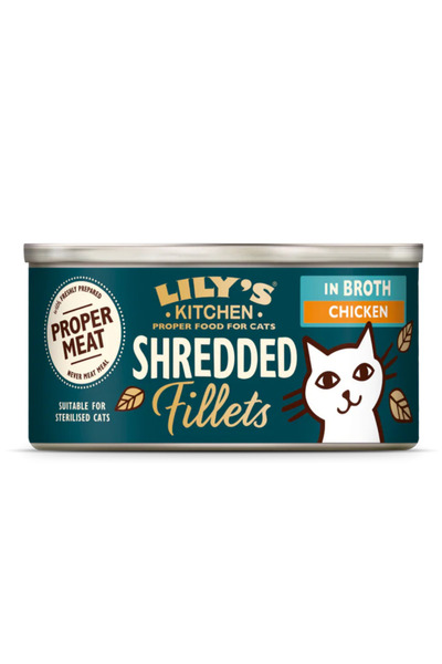 Lily's Kitchen Lily’s Kitchen Shredded Fillets In Broth Chicken Wet Cat Food 70G