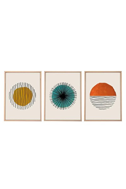 OEM Set de 3 tablouri decorative din MDF/lemn masiv, 3x50x70 cm, MDF de 3mm, ...
