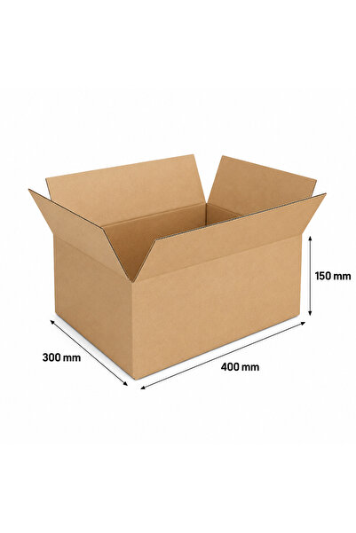 Nazpak Ambalaj 30x40x15 Cift Oluklu Karton Koli | 10lu Paket |