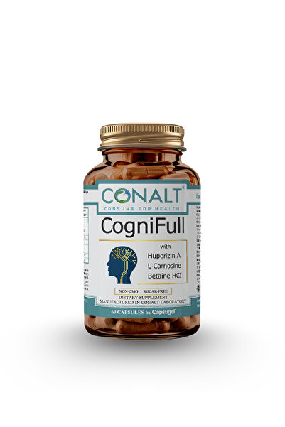 CONALT CogniFull – Huperzin A, L-Karnosin ve Betain HCl İçeren Premium Gıda Takviyesi (60 Kapsül)