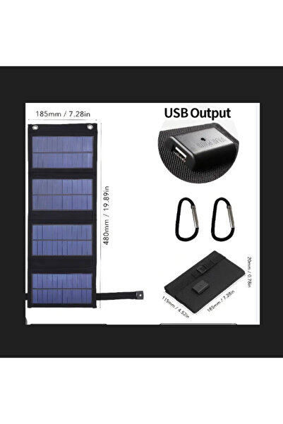 zerzembe Güneş Panelı Taşınabilir Katlanır Katlanabilir 20W Pil Şarj Cihaz
