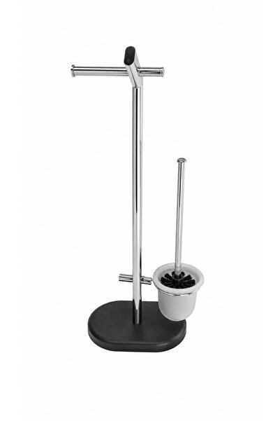 Condi Collection Modern Freestanding Toilet Paper Holder and Wc Brush Holder ...