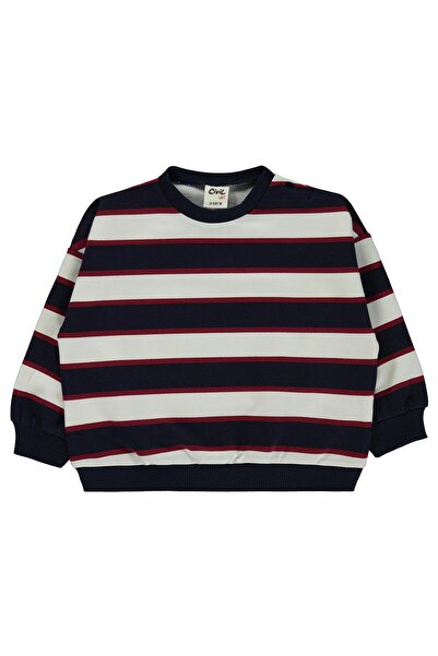 Civil Baby Çizgili 6-18 Ay Sweatshirt - Lacivert
