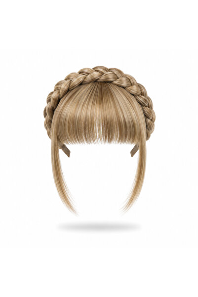 Belora Cordeluță împletită din păr sintetic cu breton pentru un look elegant