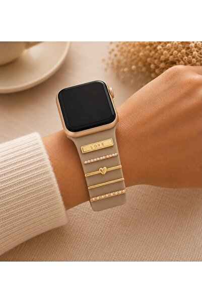 Anadolu Aksesuar Apple Watch Uyumlu Akıllı Saat Kordon Süsü Charm Kayış Akses...