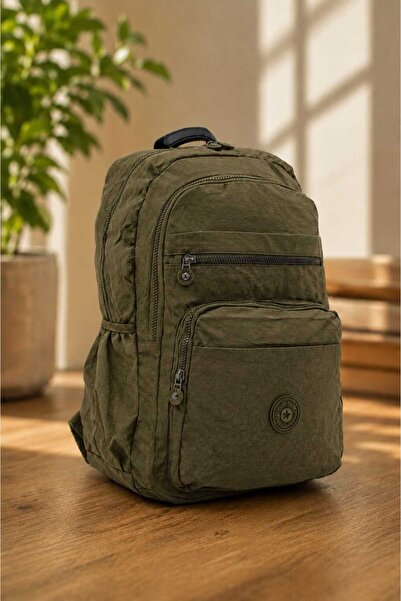 zemihra Unisex Water Resistant Crinkle Fabric Multi-Compartment Medium Laptop...