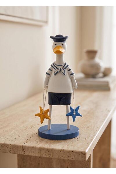 The Mia Retro Marin Denizci Ördek Deniz Yıldızı Obje 17 cm